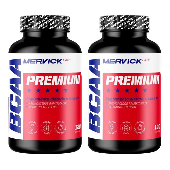 2 Aminos Bcaa 120 Mervick Recuperador Masa Muscular Magra