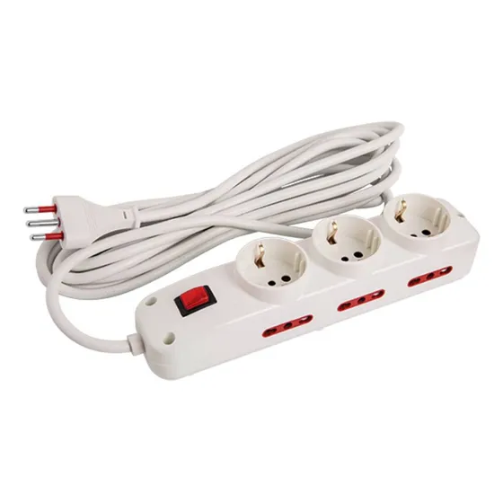 Alargue zapatilla 3 Schuko más 6 Modular 3 Mts Conatel