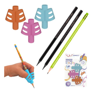 Kit 3 Lápis Hb E 3 Adaptador Escrita Precisa Color Joy Kit 3 Lápis Hb E 3 Adaptador Escrita Precisa Color Joy