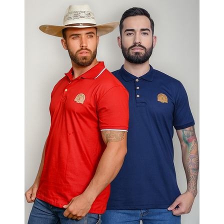 Kit 2 Camisetas Muladeiros Masculina Country Gola Polo Kit 2 Camisetas Muladeiros Masculina Country Gola Polo