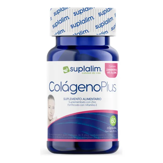 Colágeno Plus - Suplalim - 60 Cápsulas Sabor Sin Sabor