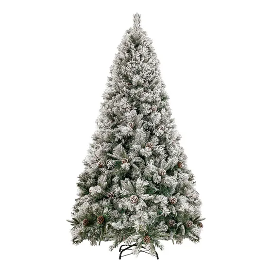 Arbol Navidad Nevado Pino Navideño 2.10m Frondoso 1600 Ramas