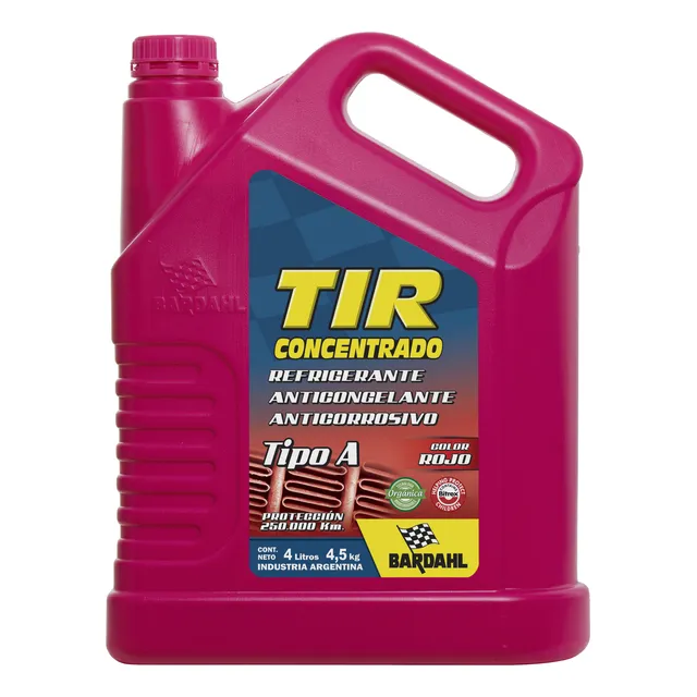 Líquido Refrigerante Anticorrosivo Tir Bardahl 4l Rojo