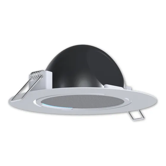 Suporte De Embutir No Teto Compatível Com Alexa Echo Pop Cor Branco - Redondo