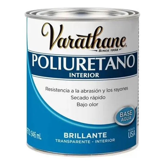 Barniz Poliuretano Brtillante Para Interior Madera 0.946lts