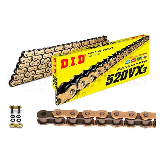 Cadena Did 520h-120l Con Oring Dorada Xt600