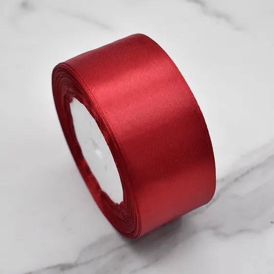 5 Rollos Satinado Decoración Colores Liston 4 Cm 228 Metros Color Vino Tinto