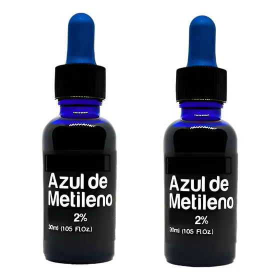 Azul De Metileno 2% Grado Farmaceutico 2 Piezas De 30 Ml