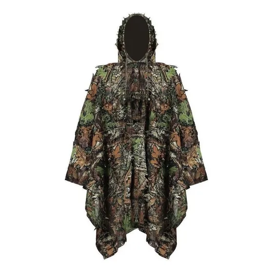 . Disfraz De Leaf Ghillie, Camuflaje, 3d, Poncho Militar,