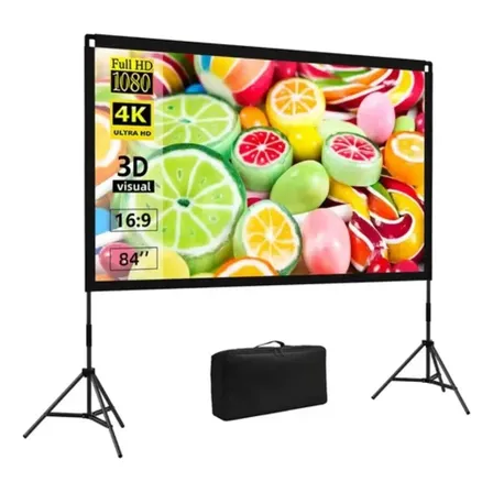 84 Pulgadas Pantalla De Proyección 16:9 Soporte Doble