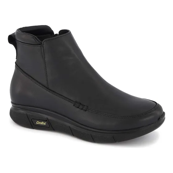 Botin De Piel Andrea Confort Para Dama Negro