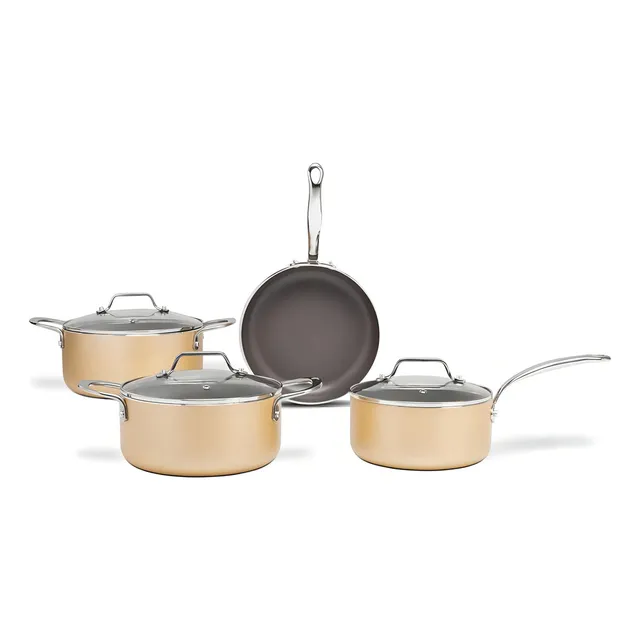 Jogo De Panelas Brinox Antiaderente Ceramic Life 4 Peças Coast Com Indução Champanhe - Champagne Jogo De Panelas Brinox Antiaderente Ceramic Life 4 Peças Coast Com Indução Champanhe - Champagne