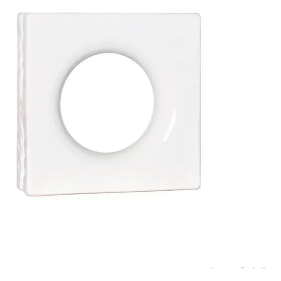 Cobogó Lua Martins Esmaltado Branco Cerâmica