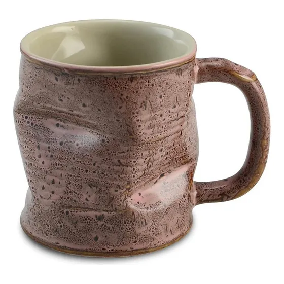 Caneca De Cerâmica Lata Amassada 320ml Ceraflame Rosa
