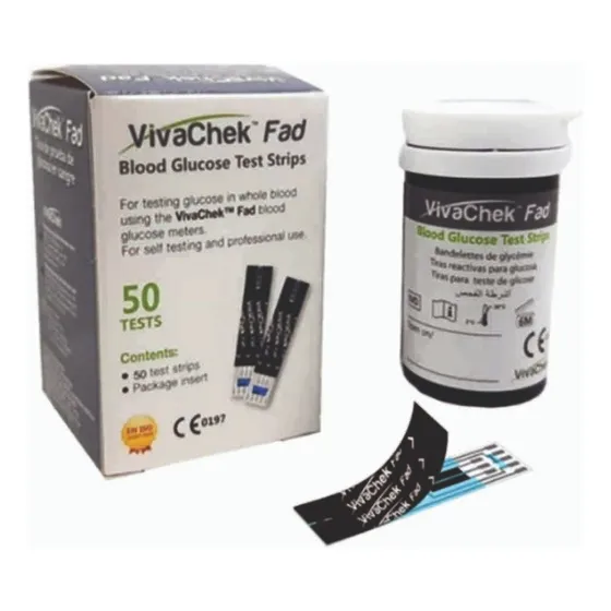 Tiras Reactivas Vivachek Fad X 50 Unid.