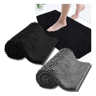 Jogo 2 Tapete De Banheiro Antiderrapante Absorvente 60x40cm Jogo 2 Tapete De Banheiro Antiderrapante Absorvente 60x40cm