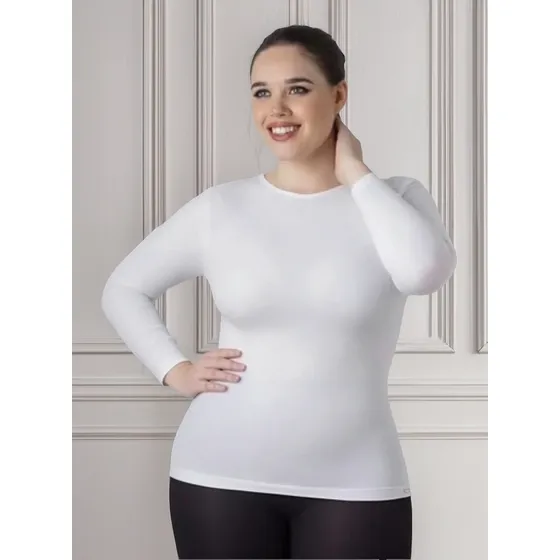 Remera Térmica Afelpada Super Elastizada De Dama Manga Larga