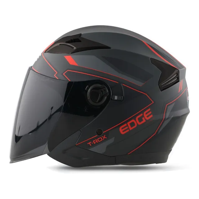 Casco Moto Semi Integral Edge Jaguar T-rox Doble Visor