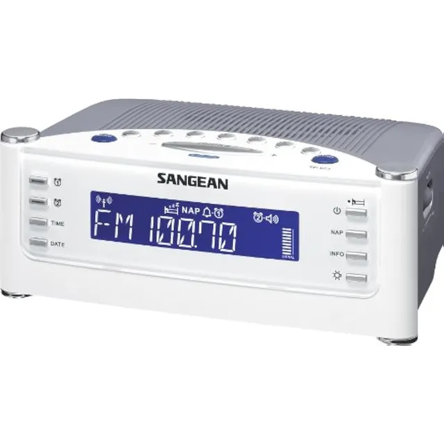 Reloj Atómico Sangean Rcr-22 Con Radio Fm/am Y Pantalla Lcd