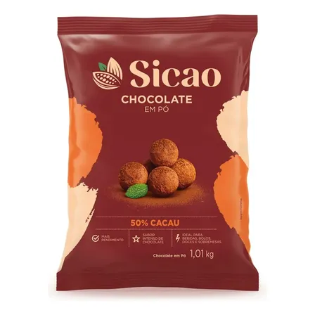 Chocolate em pó 50% SICAO 1,01 kg