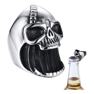 Anillos Abrebotellas Con Calavera Anillo Con Abridor De Bote Anillos Abrebotellas Con Calavera Anillo Con Abridor De Bote