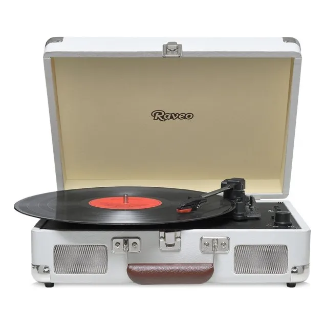 Toca Discos Raveo Sonetto Chrome Vitrola Gravação Usb Sand Cor Areia