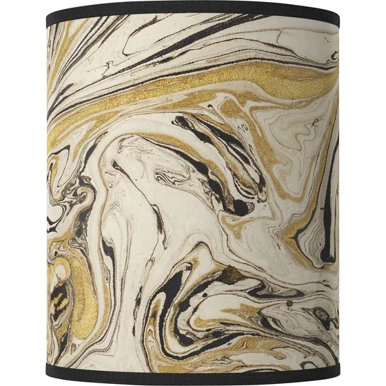 Pantalla Cilindrica Impresion Giclee Marmol Veneciano Negro