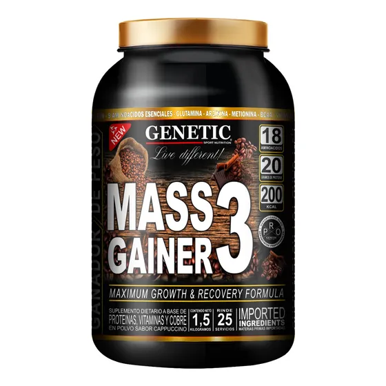 N°1 Mass Gainer Genetic Ganador De Peso Crecimiento Muscular