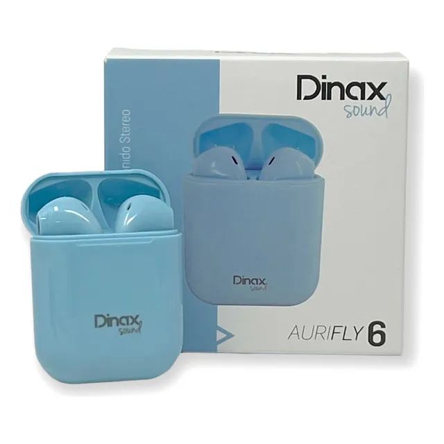 Auricular Inalambrico Aurifly 6 Dinax Bluetooth Color Celeste
