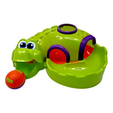 Brinquedo Interativo Crocoball Para Bebês Com Bola Chocalho