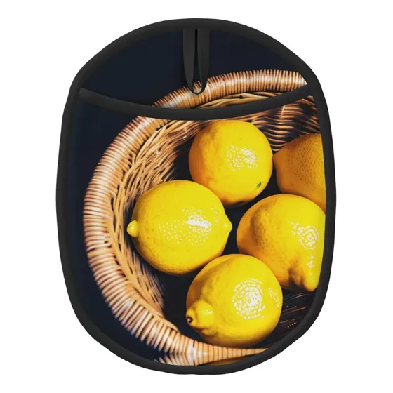 Agarradera Elegante Forma Cesta Limones: 2 Almohadilla
