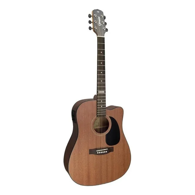 Violão Acústico Giannini Performance Gf-1d Ceq Sapele Para Destros Walnut Satin Verniz Fosco
