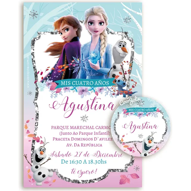 Kit Imprimible Frozen, Cumple, Editable