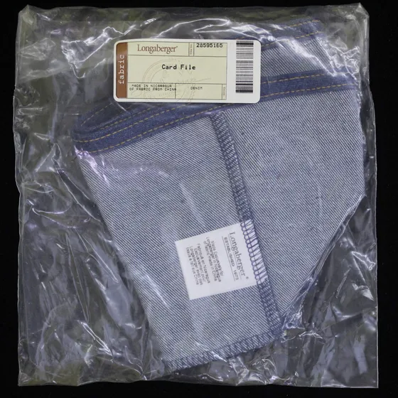 Cesta Para Archivar Tarjeta Tela Vaquera