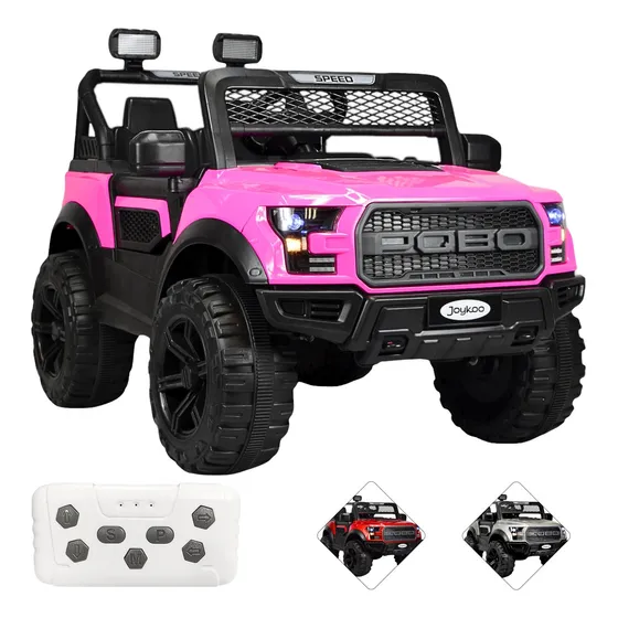 Montable Electrico Raptor Para Niños Control Remoto Luz 12v Color Rosa JOYKOO JK-CM-9996