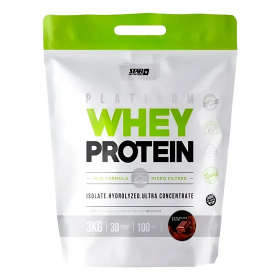 Star Nutrition Whey Protein Suplemento Chocolate X 3kg 6c