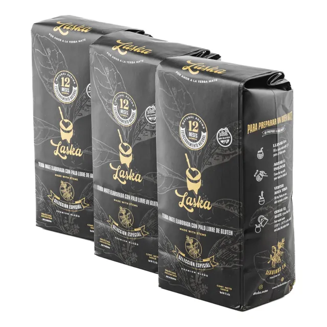 Yerba Mate Laska Seleccion Especial No Acidez Con Palo X3 U