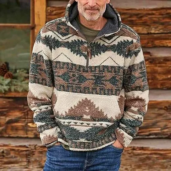 Buzo De Manga Larga Con Capucha Y Estampado Azteca Unisex