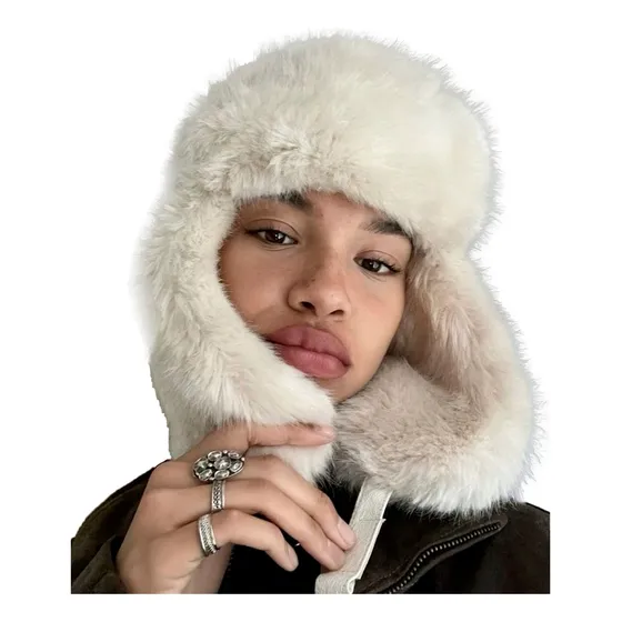 Gorro Ushanka Fur Peluche Ruso Faux Importado Colores