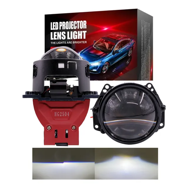 Kit Focos Led Lupas Proyectores Para Faro Alta Y Baja 80w