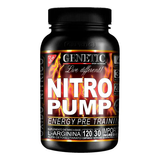 Arginina Óxido Nítrico Eleva Testo Libido Nitro Pump Genetic