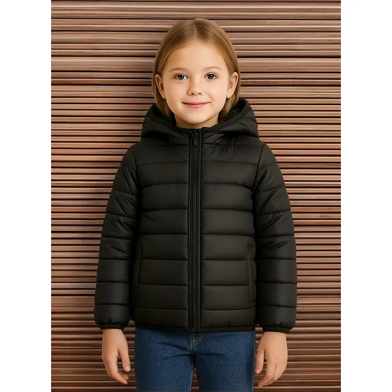 Jaqueta Juvenil Infantil Menina Nylon Puluciada Capuz Casaco