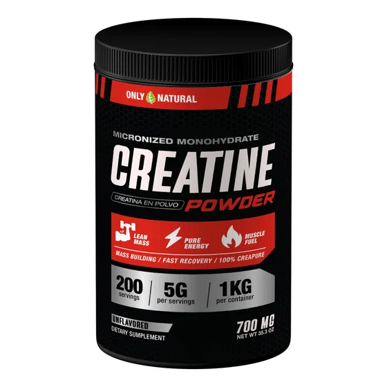 Creatina Monohidratada En Polvo 1 Kg - Only Natural Sin Sabor