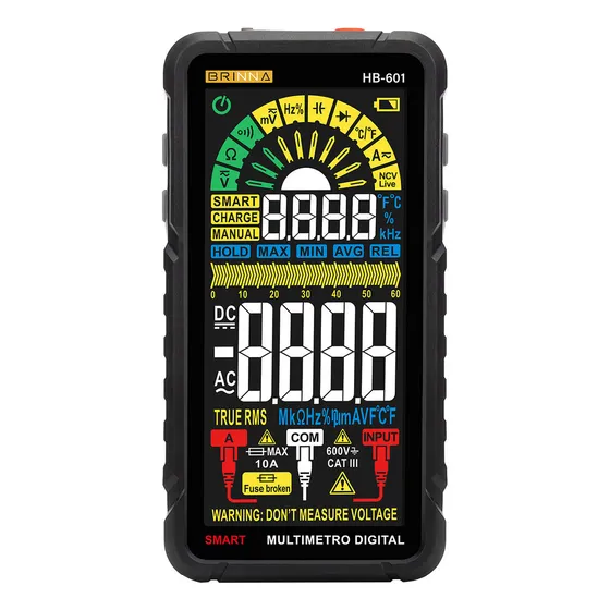 Multimetro Brinna Smart Recargable Hb-601 C/ Capacimetro