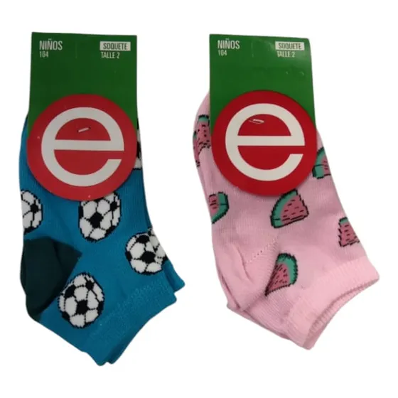 Soquete Elemento Para Niños Por Docena Talle 1 Al 3