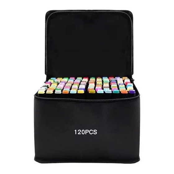 120 Marcadores De Color Doble Punta Plumas Pincel