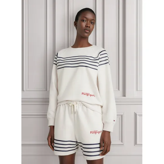 Saco Blanco De Rayas Manga Larga Para Mujer Tommy Hilfiger