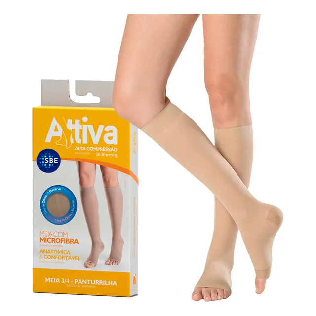 Meia Preventiva 3/4 Alta Compressão 20-30 Sigvaris Attiva