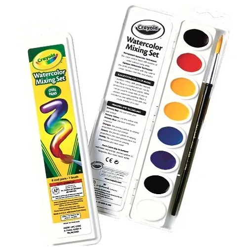 Crayola Acuarela La Mezcla Fija Con 8 Pans Ovalada Semi Húme