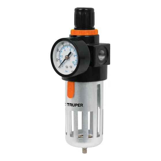 Filtro Y Regulador De Presión De Aire Cuerda 1/4 Npt, Truper